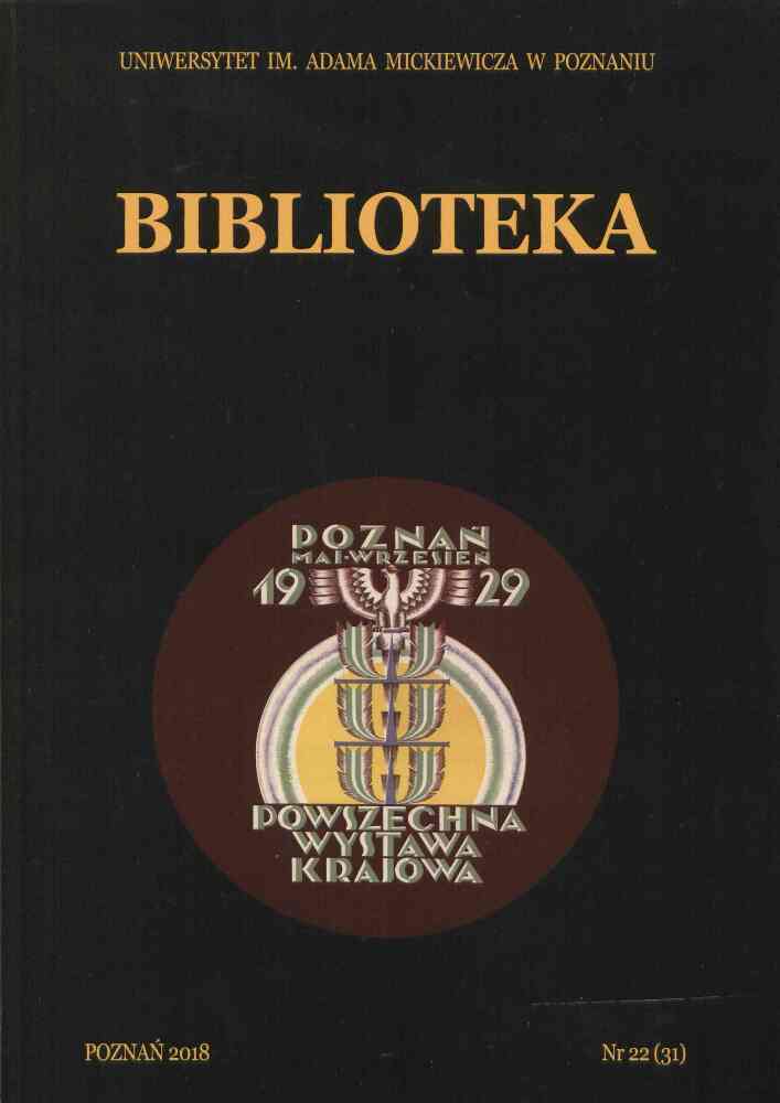 Okładka czasopisma Biblioteka, nr 22(31), rok 2018