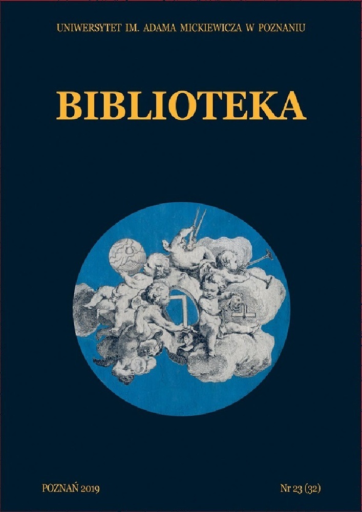 Okładka czasopisma Biblioteka, nr 23(32), rok 2019