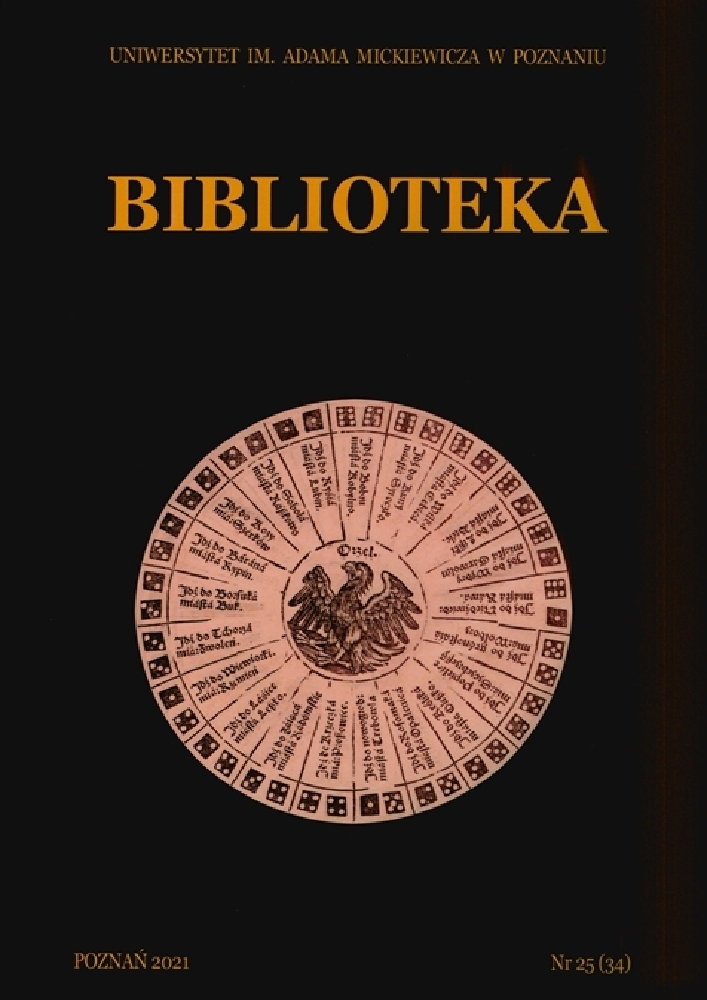 Okładka czasopisma Biblioteka, nr 25 (34), rok 2021