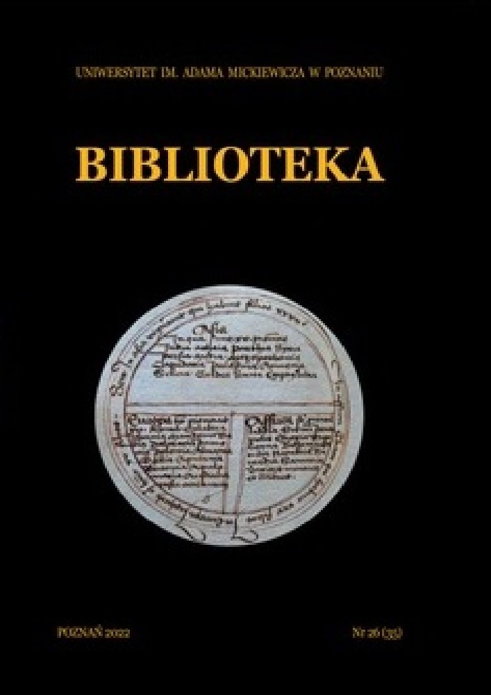 Okładka czasopisma Biblioteka, nr 26 (35), rok 2022