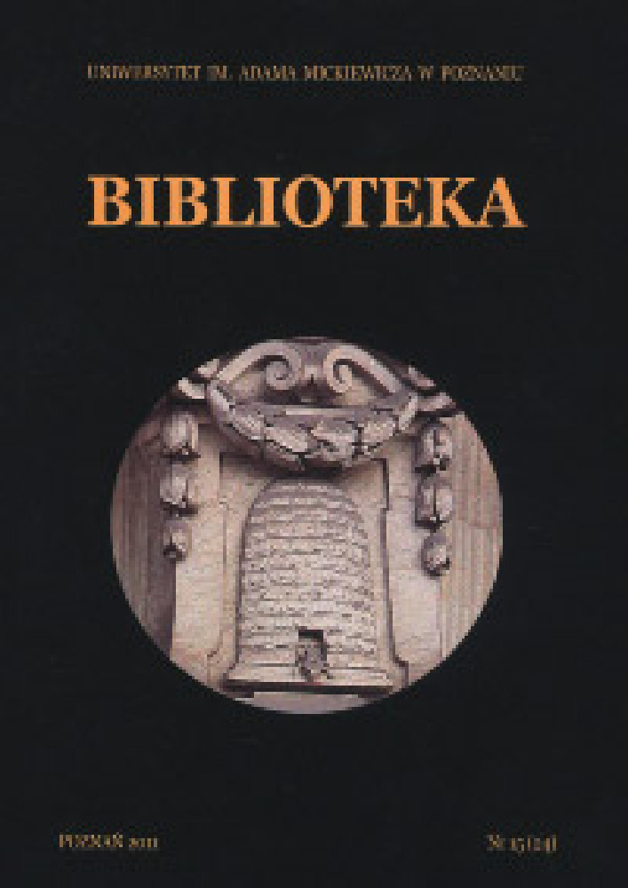 Okładka czasopisma Biblioteka, nr 15(24), rok 2011