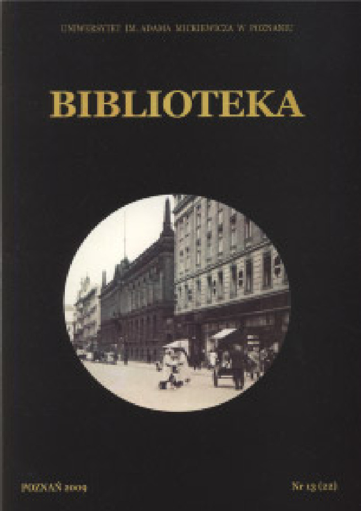 Okładka czasopisma Biblioteka, nr 13(22), rok 2009