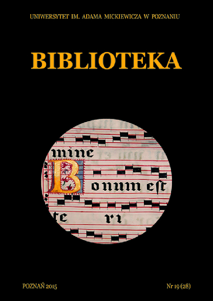 Okładka czasopisma Biblioteka, nr 19(28), rok 2015
