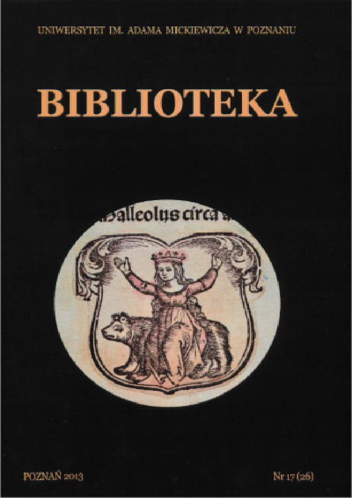 Okładka czasopisma Biblioteka, nr 17(26), rok 2013