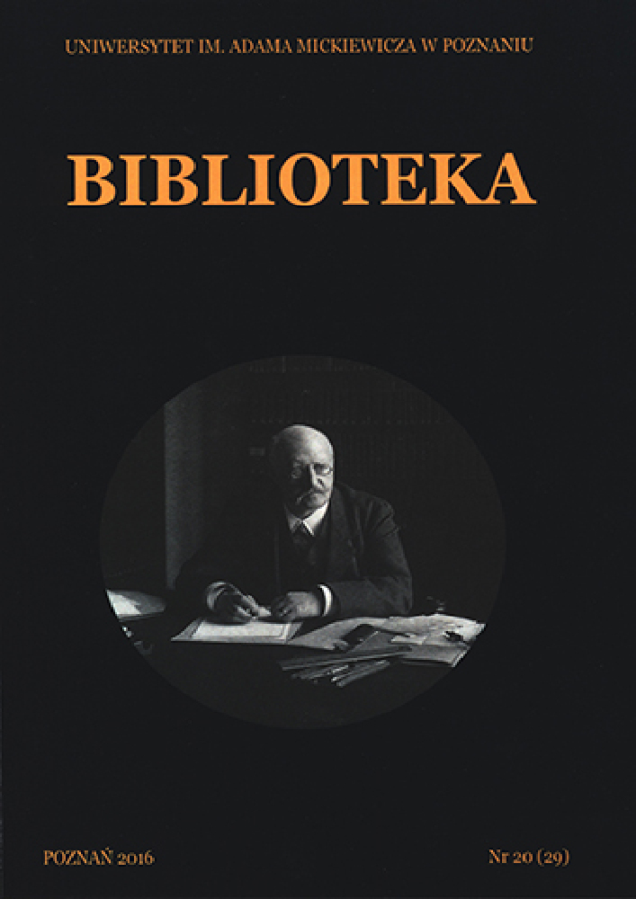 Okładka czasopisma Biblioteka, nr 20(29), rok 2016
