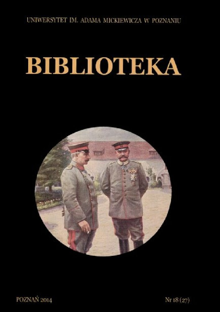 Okładka czasopisma Biblioteka, nr 18(27), rok 2014