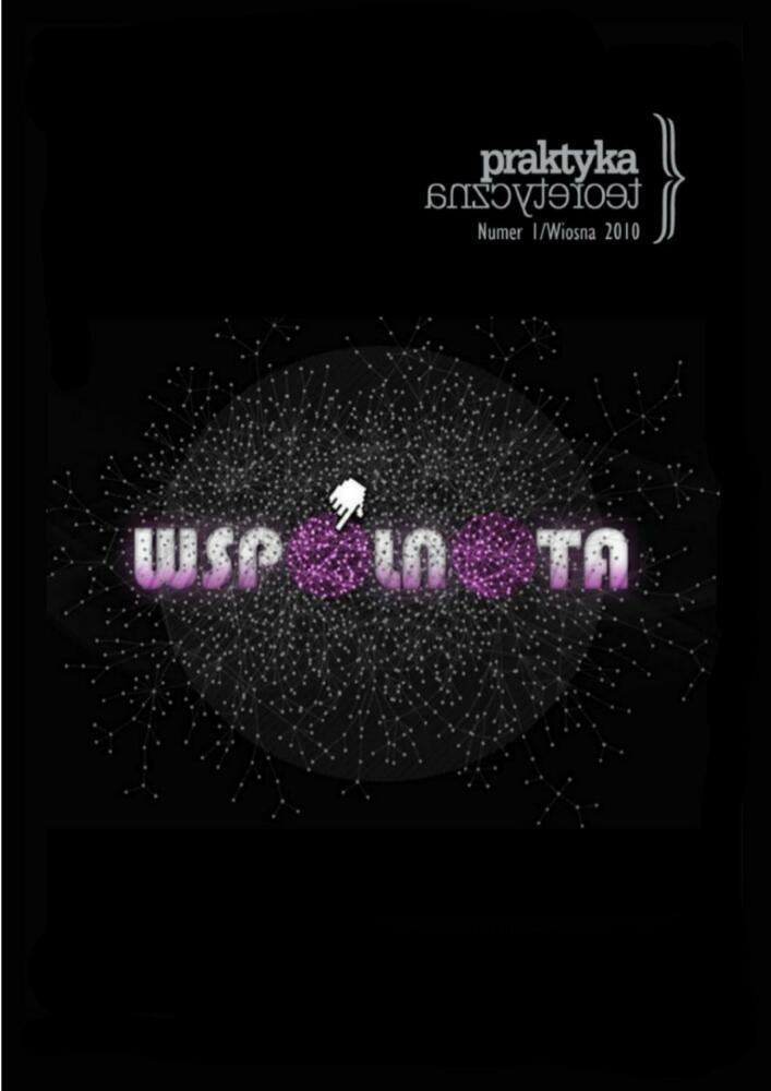 Okładka czasopisma Praktyka Teoretyczna, tom 1, rok 2010, tytuł WSPÓLNOTA