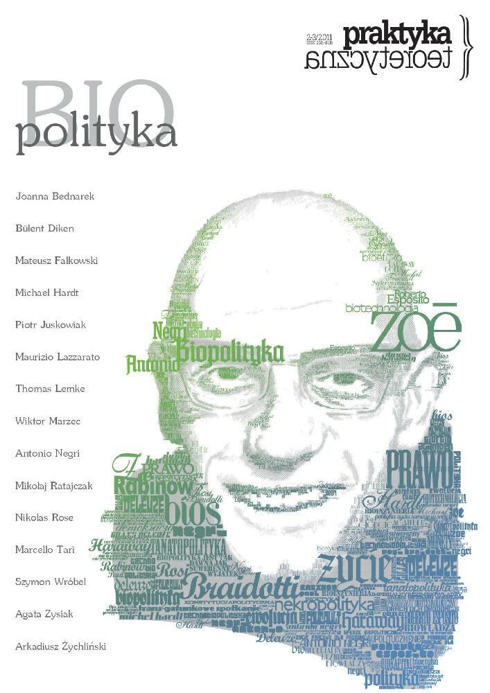 Okładka czasopisma Praktyka Teoretyczna, tom 3, rok 2011, tytuł BIOPOLITYKA (II)