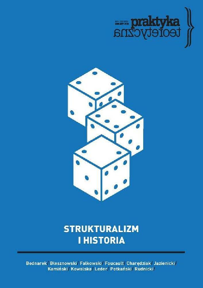 Journal cover Praktyka Teoretyczna, volume 22, no. 4, year 2016, title STRUCTURALISM AND HISTORY