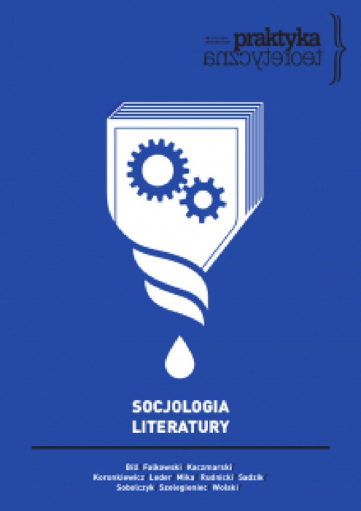 Okładka czasopisma Praktyka Teoretyczna, tom 11, nr 1, rok 2014, tytuł SOCJOLOGIA LITERATURY