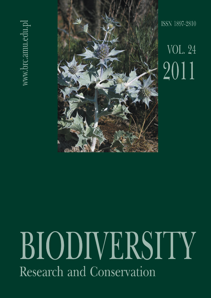 Journal cover Biodiversity: Research and Conservation, volume 24, year 2011