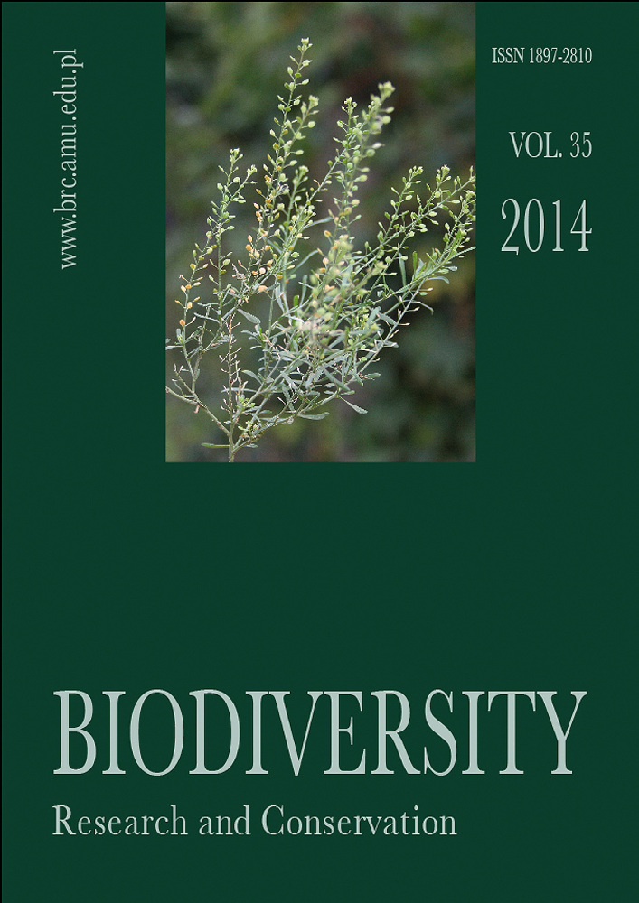Journal cover Biodiversity: Research and Conservation, volume 35, year 2014