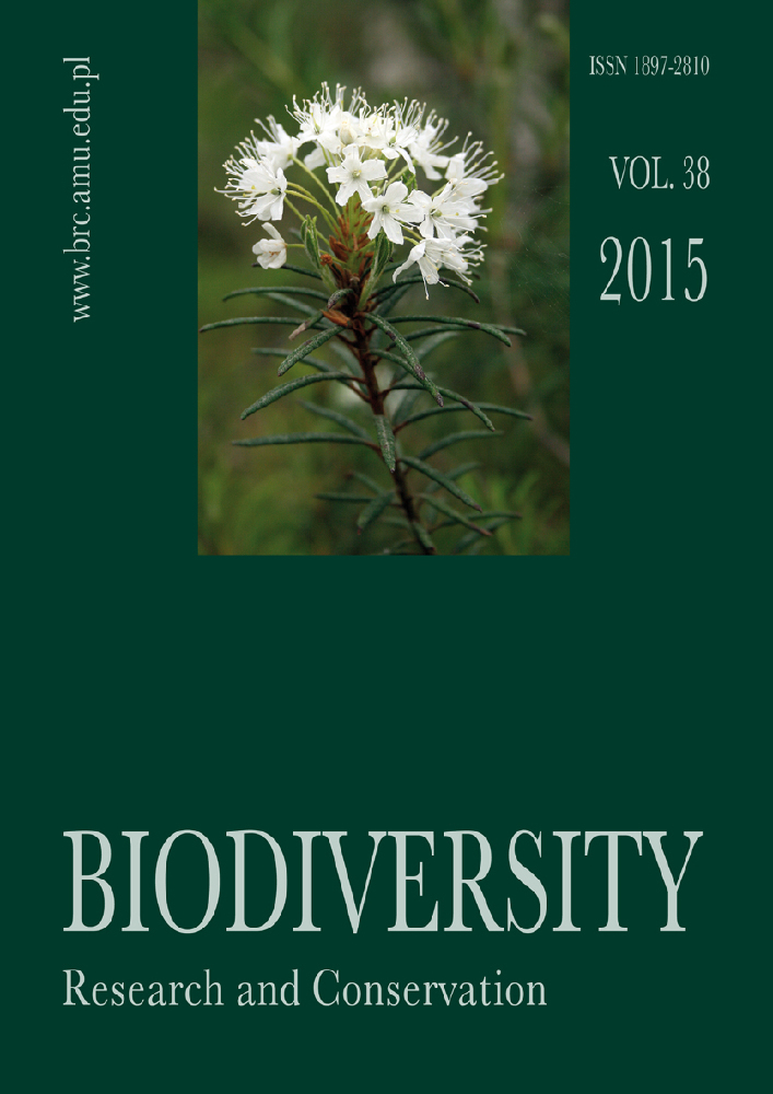 Journal cover Biodiversity: Research and Conservation, volume 38, year 2015