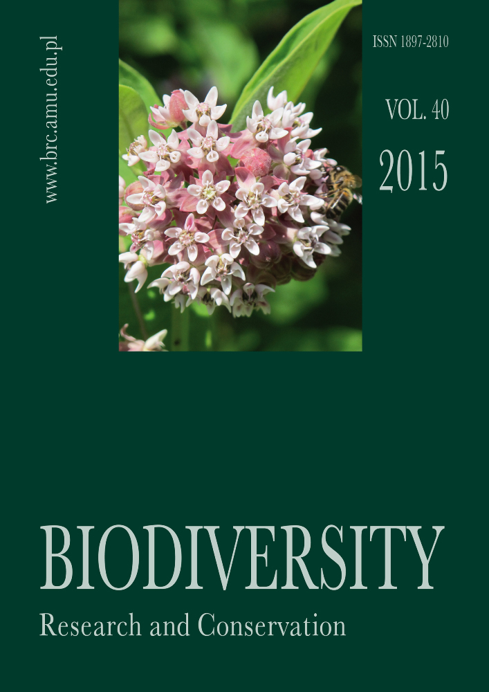 Journal cover Biodiversity: Research and Conservation, volume 40, year 2015