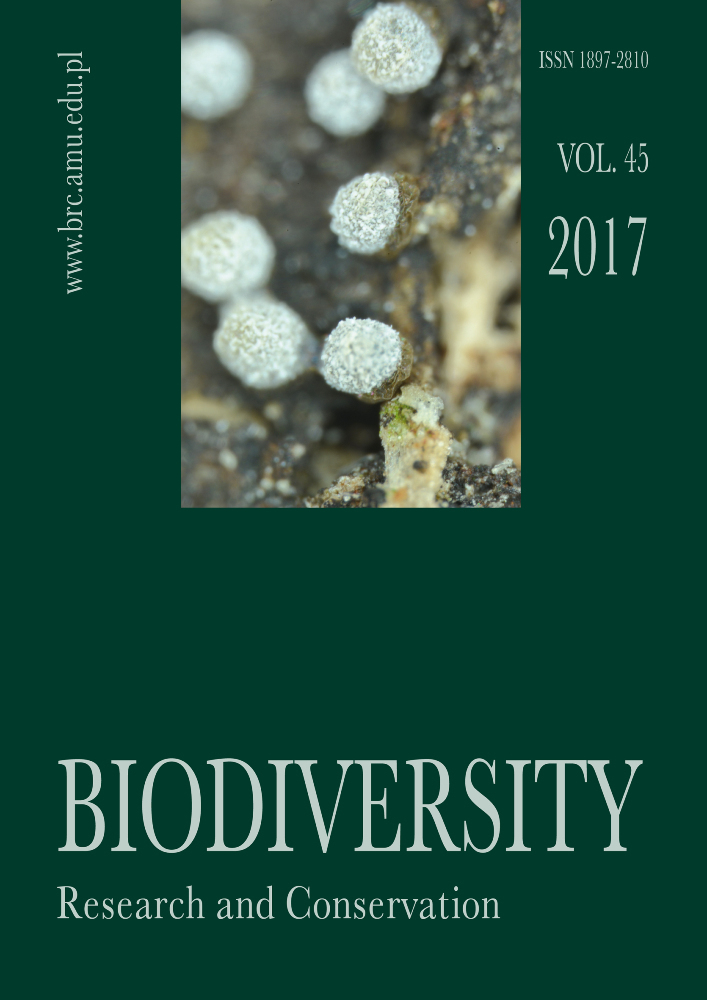 Journal cover Biodiversity: Research and Conservation, volume 45, year 2017