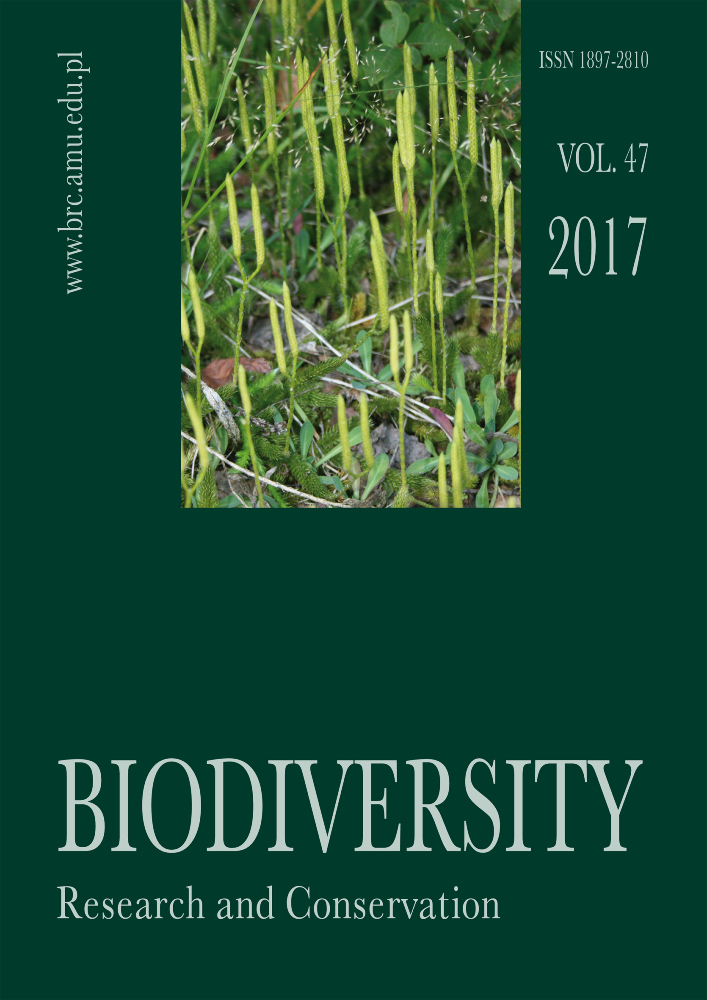 Journal cover Biodiversity: Research and Conservation, volume 47, year 2017