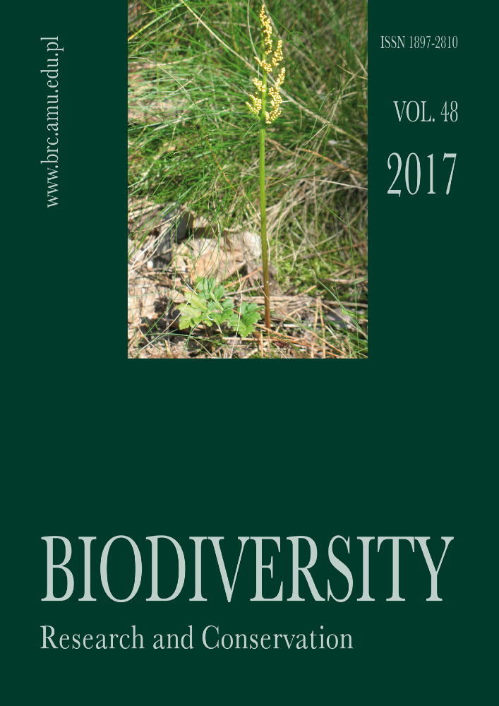 Journal cover Biodiversity: Research and Conservation, volume 48, year 2017