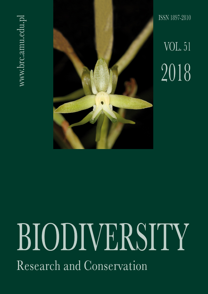 Journal cover Biodiversity: Research and Conservation, volume 51, year 2018