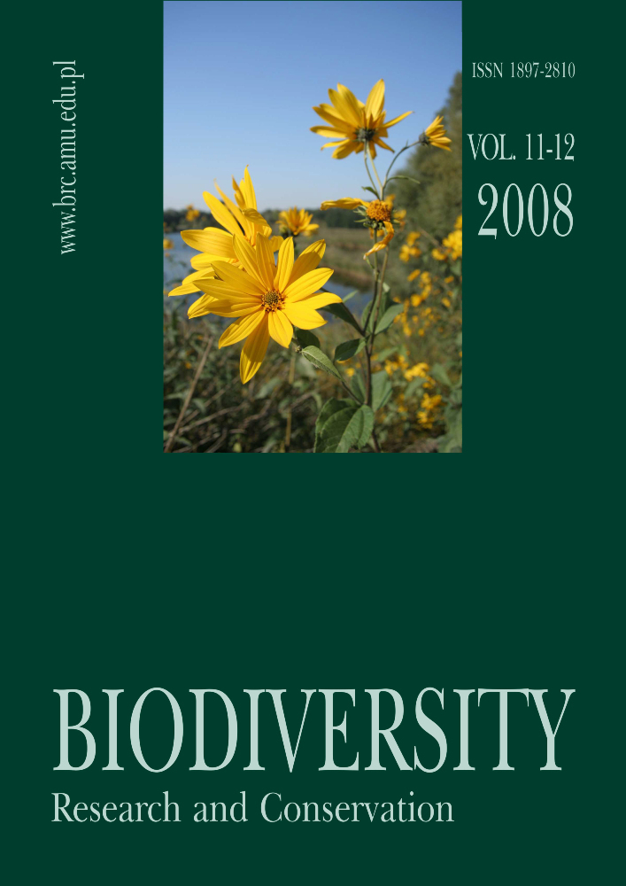 Journal cover Biodiversity: Research and Conservation, no. 11-12, year 2008