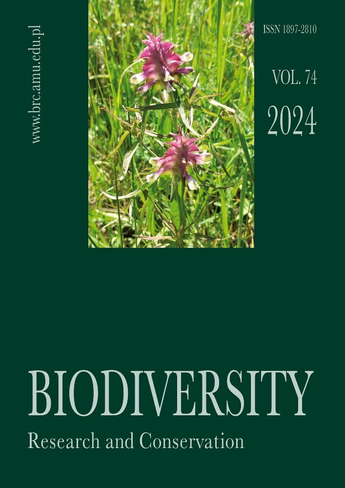 Journal cover Biodiversity: Research and Conservation, volume 74, year 2024