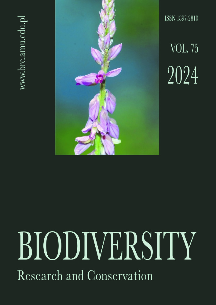 Journal cover Biodiversity: Research and Conservation, volume 75, year 2024