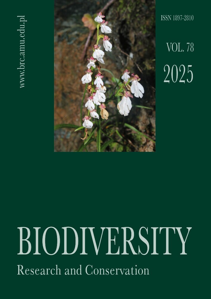 Journal cover Biodiversity: Research and Conservation, volume 78, year 2025