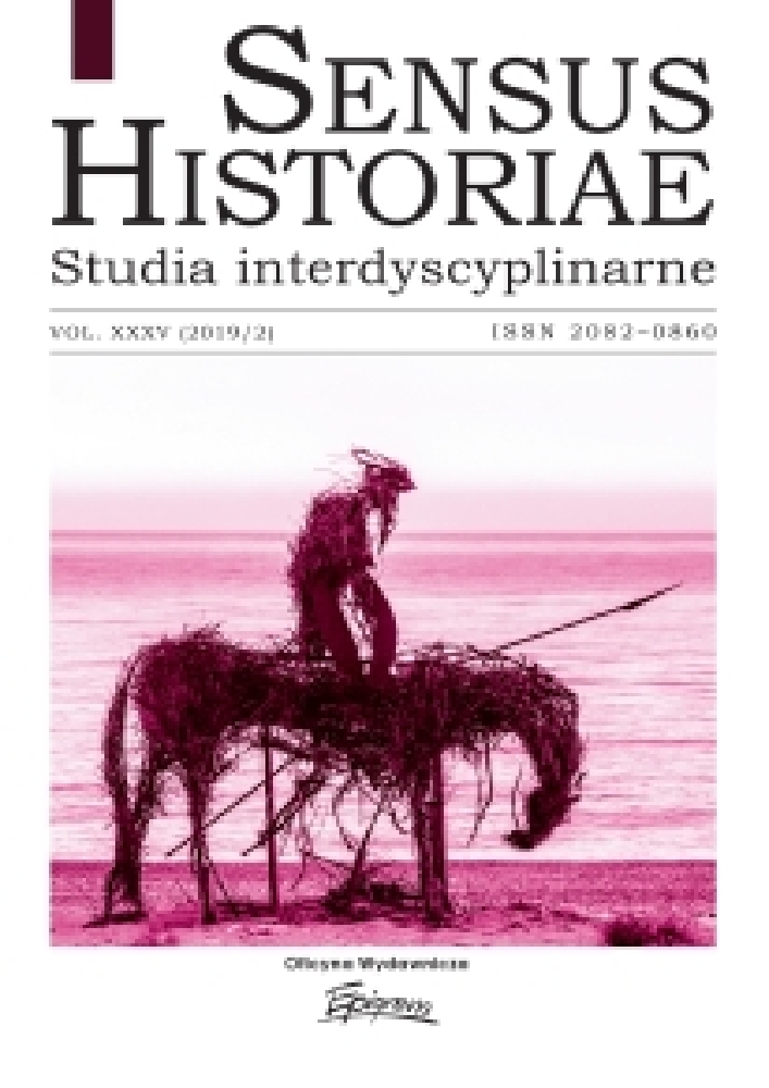 Journal cover Sensus Historiae, volume 35, no. 2, year 2019