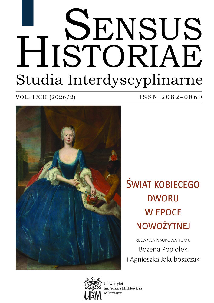 Journal cover Sensus Historiae, volume 63, no. 2, year 2026, title The World of the Ladies’ Court in the Modern Era