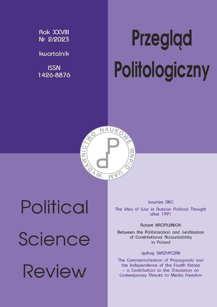 Okładka czasopisma Przegląd Politologiczny, nr 2, rok 2023