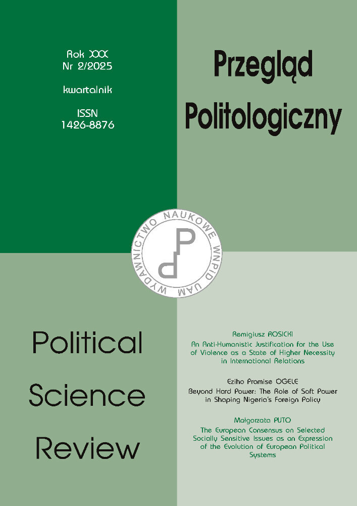 Okładka czasopisma Przegląd Politologiczny, nr 2, rok 2025