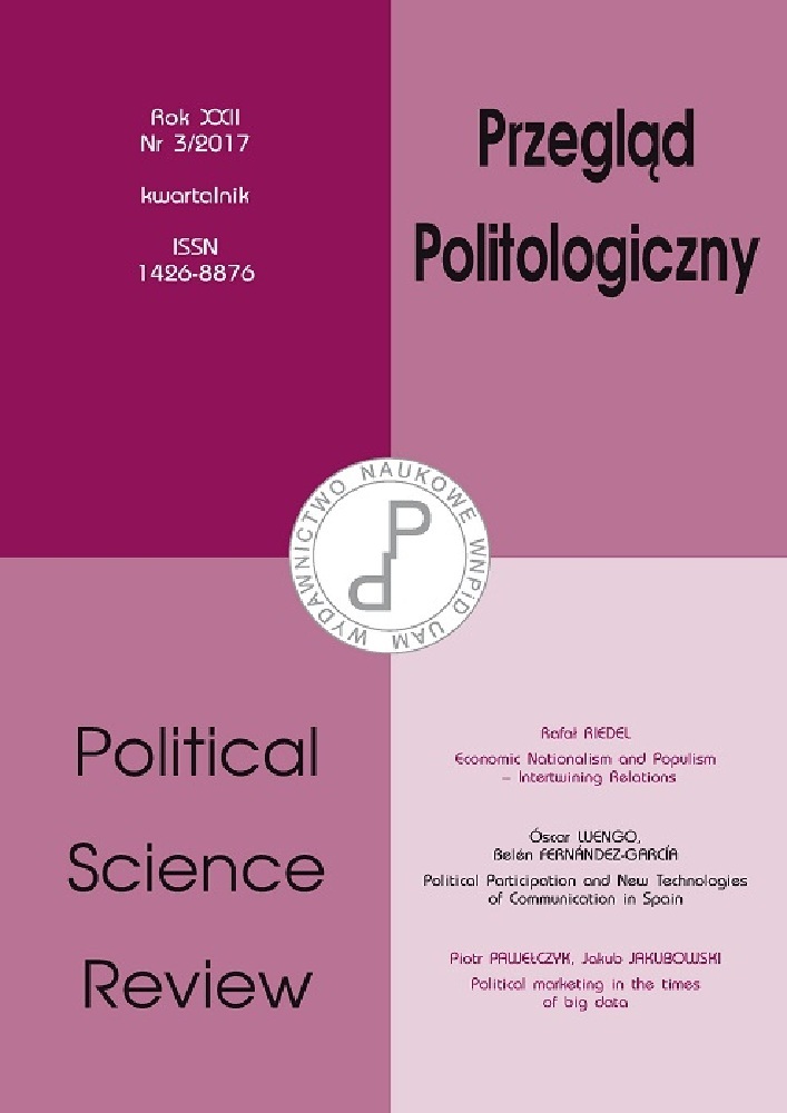 Okładka czasopisma Przegląd Politologiczny, nr 3, rok 2017