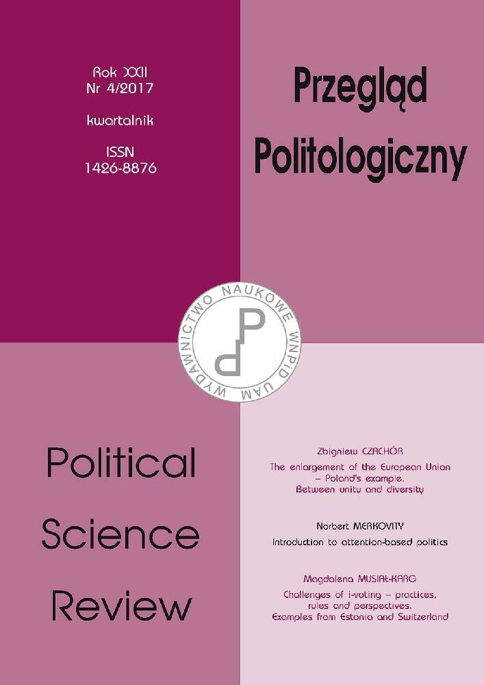Okładka czasopisma Przegląd Politologiczny, nr 4, rok 2017