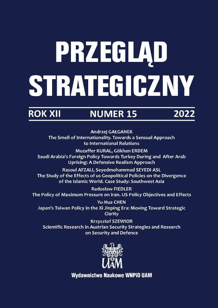 Okładka czasopisma Przegląd Strategiczny, nr 15, rok 2022