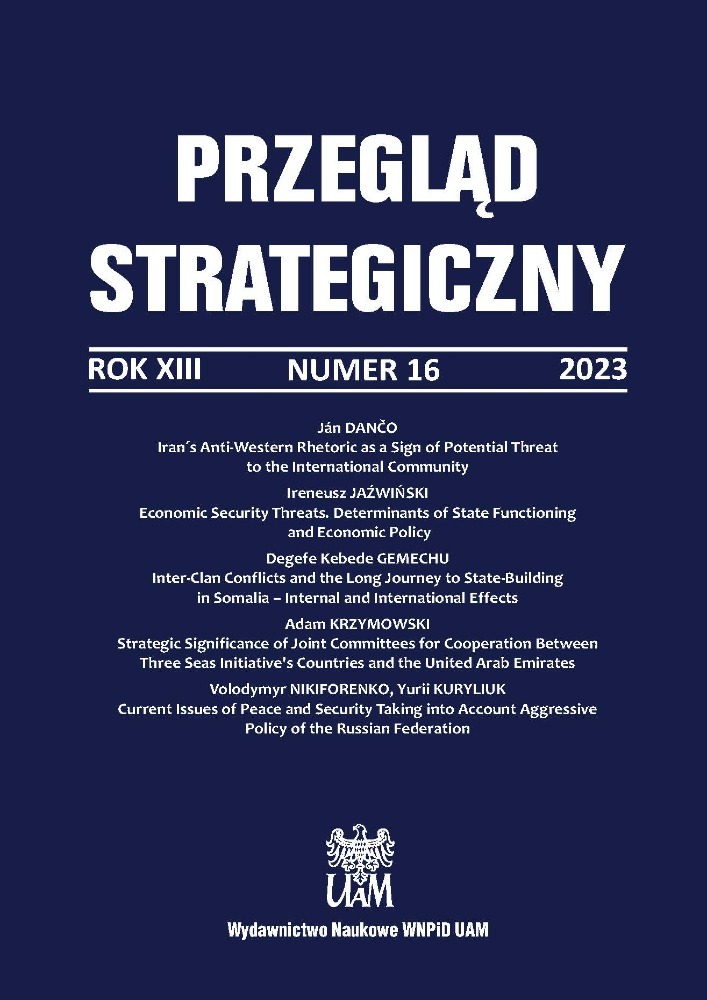 Okładka czasopisma Przegląd Strategiczny, nr 16, rok 2023