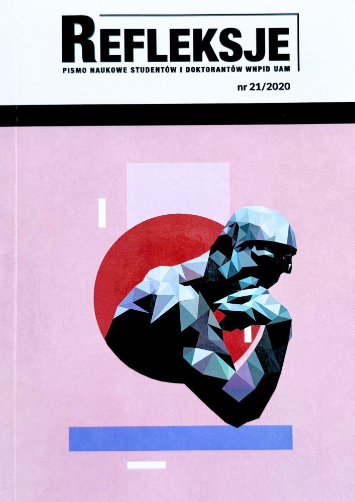 Okładka czasopisma Refleksje. Pismo naukowe studentów i doktorantów WNPiD UAM, nr 21, rok 2020