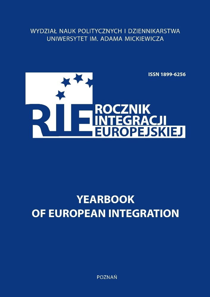 Okładka czasopisma Rocznik Integracji Europejskiej