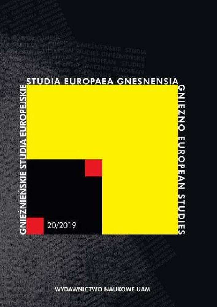 Okładka czasopisma Studia Europaea Gnesnensia, nr 20, rok 2019