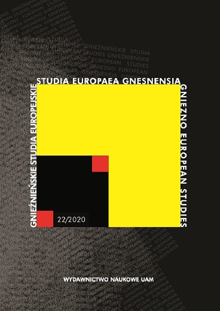 Okładka czasopisma Studia Europaea Gnesnensia, nr 22, rok 2020