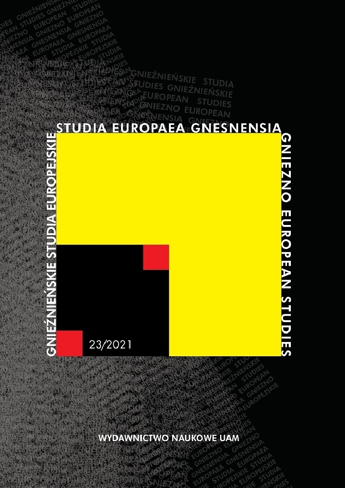 Okładka czasopisma Studia Europaea Gnesnensia, nr 23, rok 2021