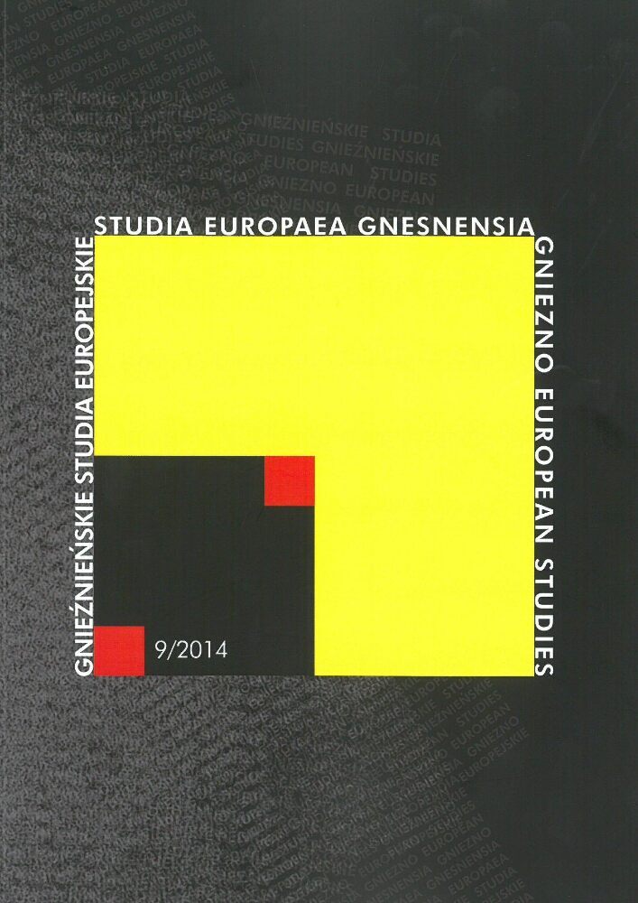 Okładka czasopisma Studia Europaea Gnesnensia, nr 9, rok 2014