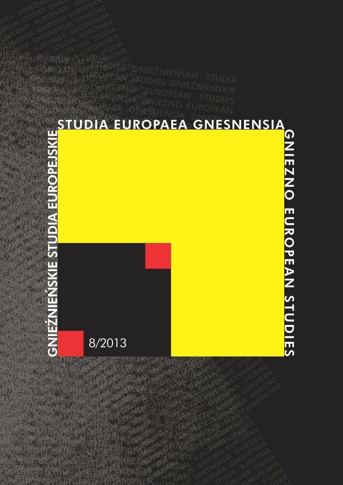 Okładka czasopisma Studia Europaea Gnesnensia, nr 8, rok 2013
