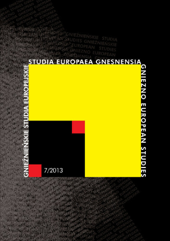 Okładka czasopisma Studia Europaea Gnesnensia, nr 7, rok 2013