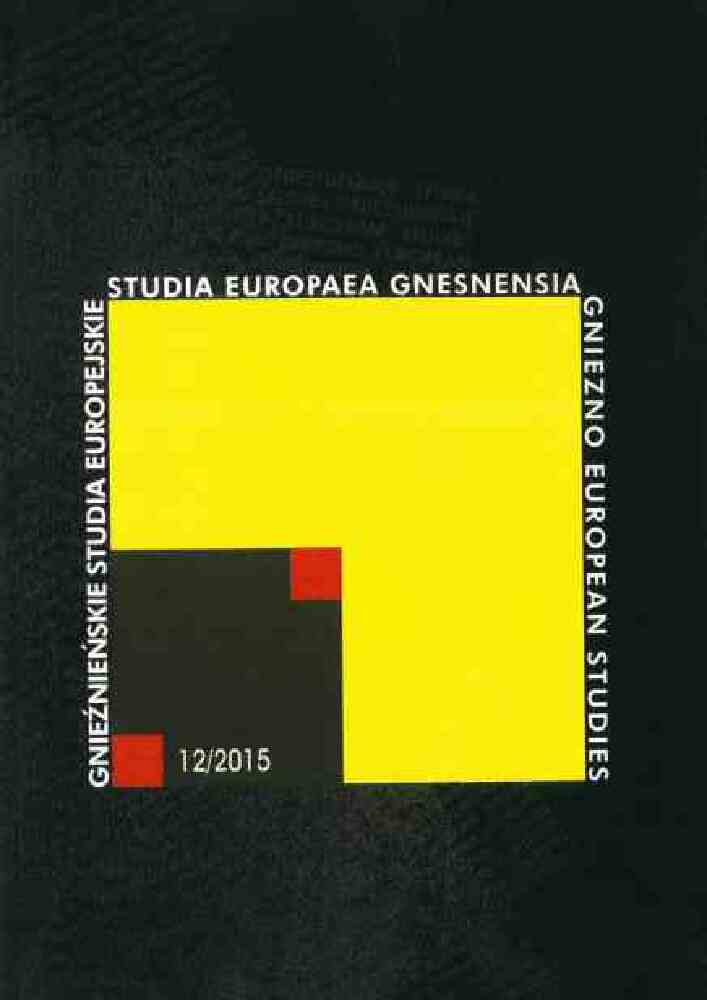 Okładka czasopisma Studia Europaea Gnesnensia, nr 12, rok 2015