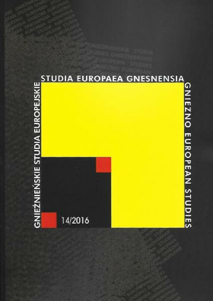 Okładka czasopisma Studia Europaea Gnesnensia, nr 14, rok 2016