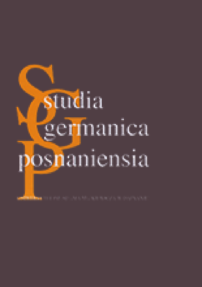 Okładka czasopisma Studia Germanica Posnaniensia