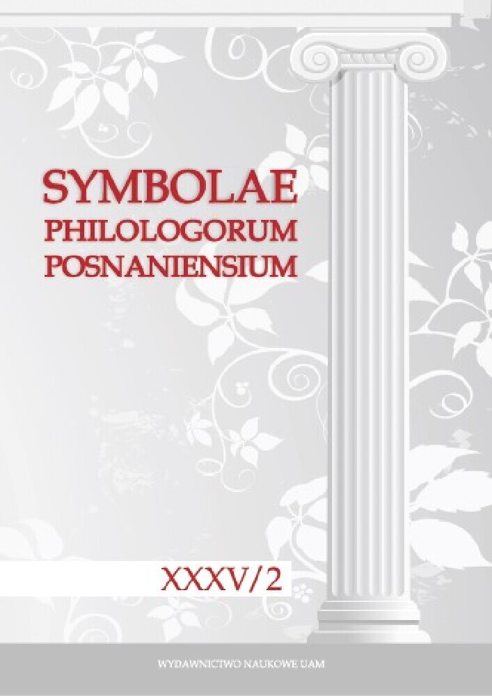 Okładka czasopisma Symbolae Philologorum Posnaniensium Graecae et Latinae, tom 35, nr 2, rok 2025
