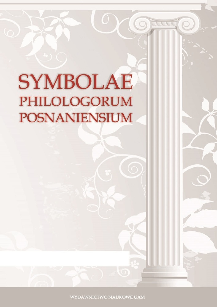 Okładka czasopisma Symbolae Philologorum Posnaniensium Graecae et Latinae, tom 27, nr 2, rok 2017