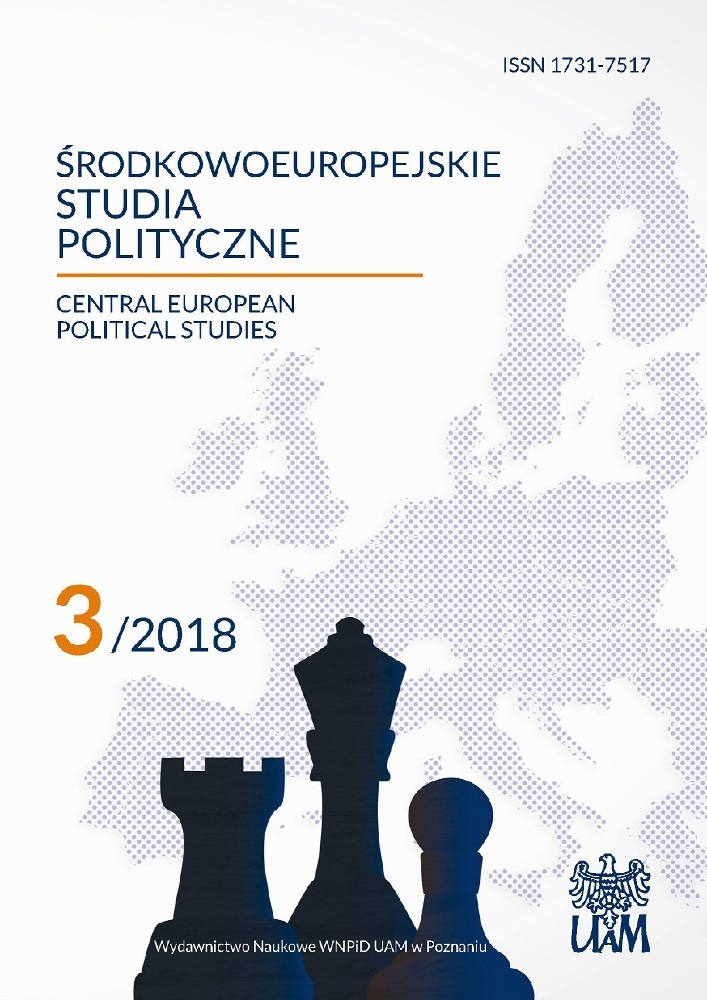 Okładka czasopisma Środkowoeuropejskie Studia Polityczne, nr 3, rok 2018