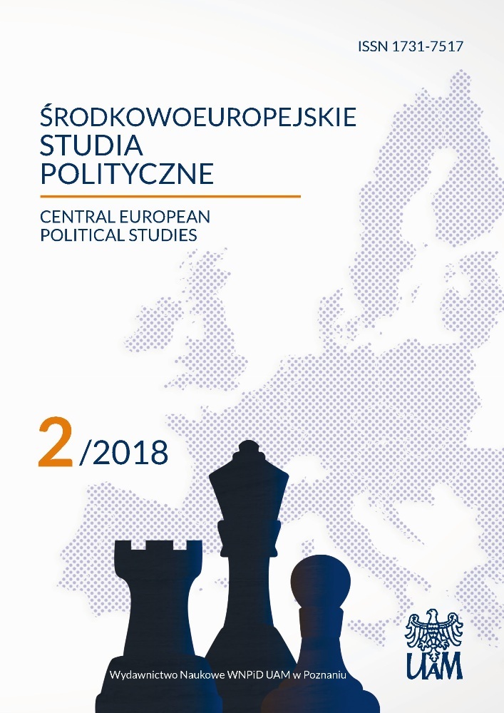 Okładka czasopisma Środkowoeuropejskie Studia Polityczne, nr 2, rok 2018
