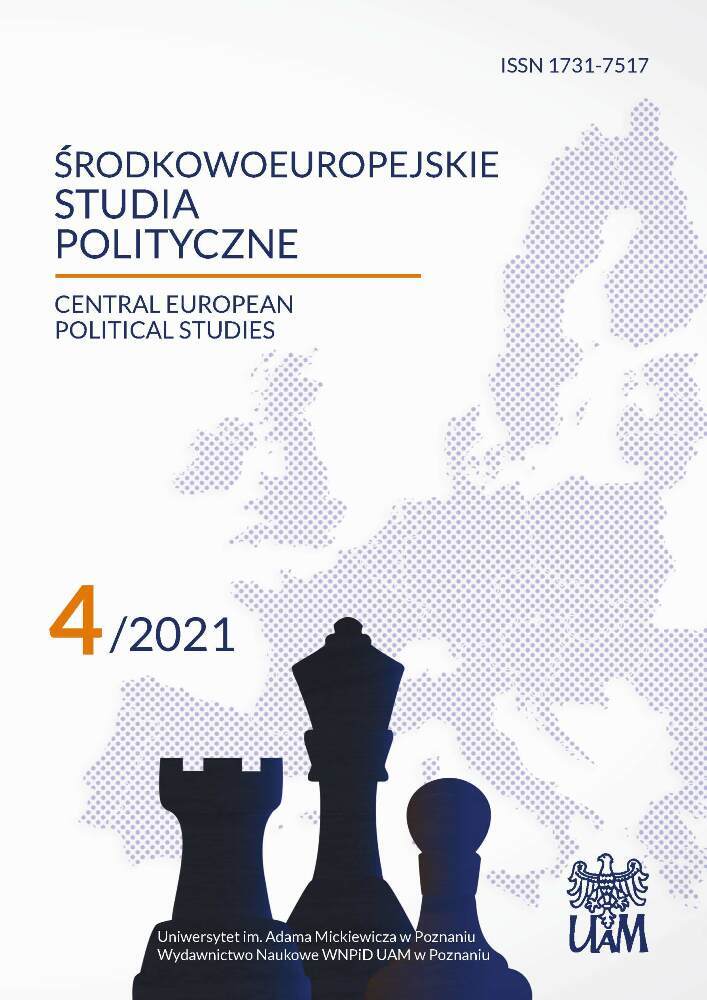 Okładka czasopisma Środkowoeuropejskie Studia Polityczne, nr 4, rok 2021